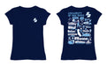 San Diego Toreros Hand Sketched Vive La Fete Impressions Artwork Navy Girls Cotton Short Sleeve Tee - Vive La Fête - Online Apparel Store