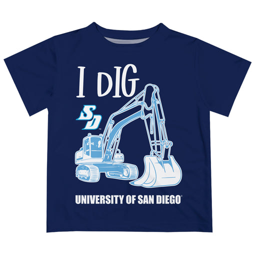 San Diego Toreros Vive La Fete Excavator Boys Game Day Blue Short Sleeve Tee