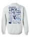 San Diego Toreros Hand Sketched Artwork Navy Crewneck Sweatshirt for Women - Vive La Fête - Online Apparel Store