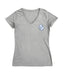 San Diego Toreros Hand Sketched Vive La Fete Impressions Artwork Grey Women Cotton Short Sleeve V-Neck Tshirt
