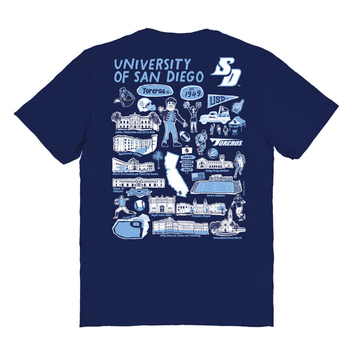 San Diego Toreros Vive La Fete Impressions Artwork Womens Cotton Tshirt - Vive La Fête - Online Apparel Store