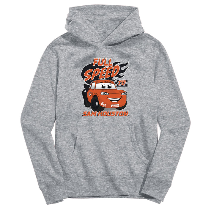Sam Houston Bearkats Full Speed Heather Grey Cotton Youth Hoodie