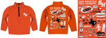 Sam Houston Bearkats Hand Sketched Vive La Fete Impressions Artwork Orange Boys Quarter Zip Pullover V1 - Vive La Fête - Online Apparel Store