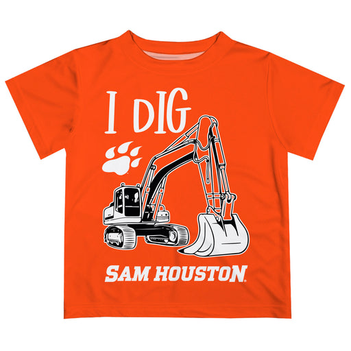 Sam Houston Bearkats Vive La Fete Excavator Boys Game Day Orange Short Sleeve Tee