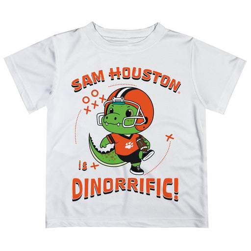 Sam Houston Bearkats Vive La Fete Dinorrific Boys Game Day White Short Sleeve Tee