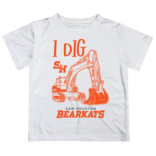 Sam Houston Bearkats Vive La Fete Excavator Boys Game Day White Short Sleeve Tee