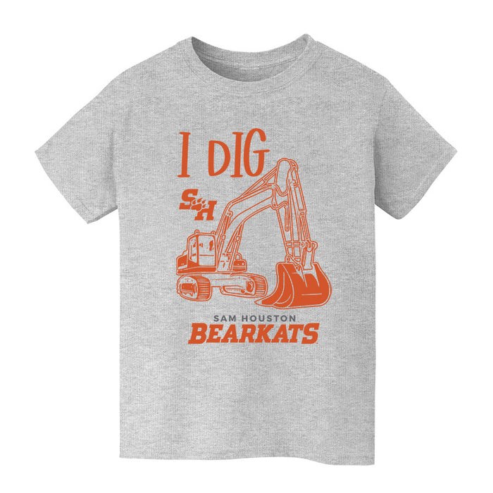Sam Houston Bearkats Vive La Fete Excavator Heather Grey Cotton Short Sleeve Tee