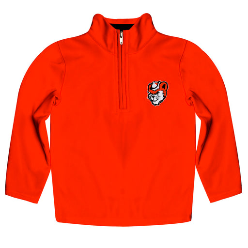 Sam Houston Bearkats Vive La Fete Logo and Mascot Name Womens Orange Quarter Zip Pullover