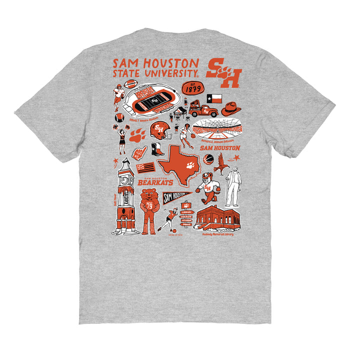 Sam Houston Bearkats Vive La Fete Impressions Artwork Womens Cotton Tshirt - Vive La Fête - Online Apparel Store