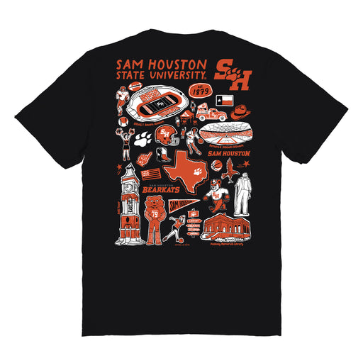 Sam Houston Bearkats Vive La Fete Impressions Artwork Womens Cotton Tshirt - Vive La Fête - Online Apparel Store