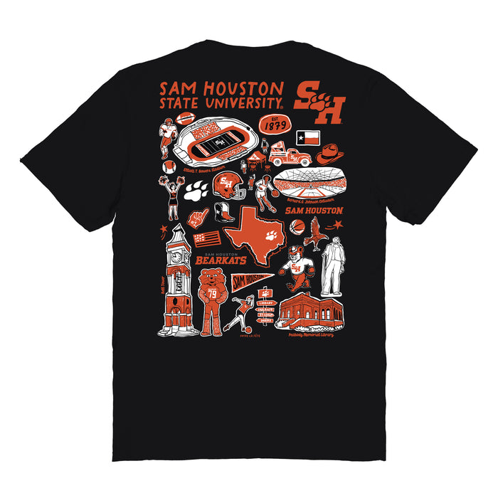 Sam Houston Bearkats Vive La Fete Impressions Artwork Womens Cotton Tshirt - Vive La Fête - Online Apparel Store