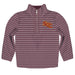 Sacramento City College Panthers Embroidered Maroon Stripes Quarter Zip Pullover