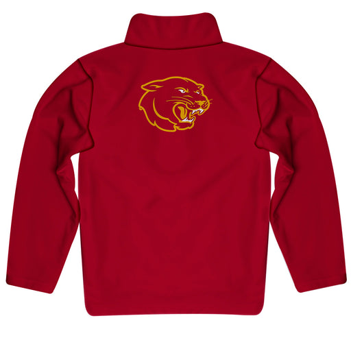 Sacramento City College Panthers Vive La Fete Game Day Solid Red Quarter Zip Pullover Sleeves - Vive La Fête - Online Apparel Store