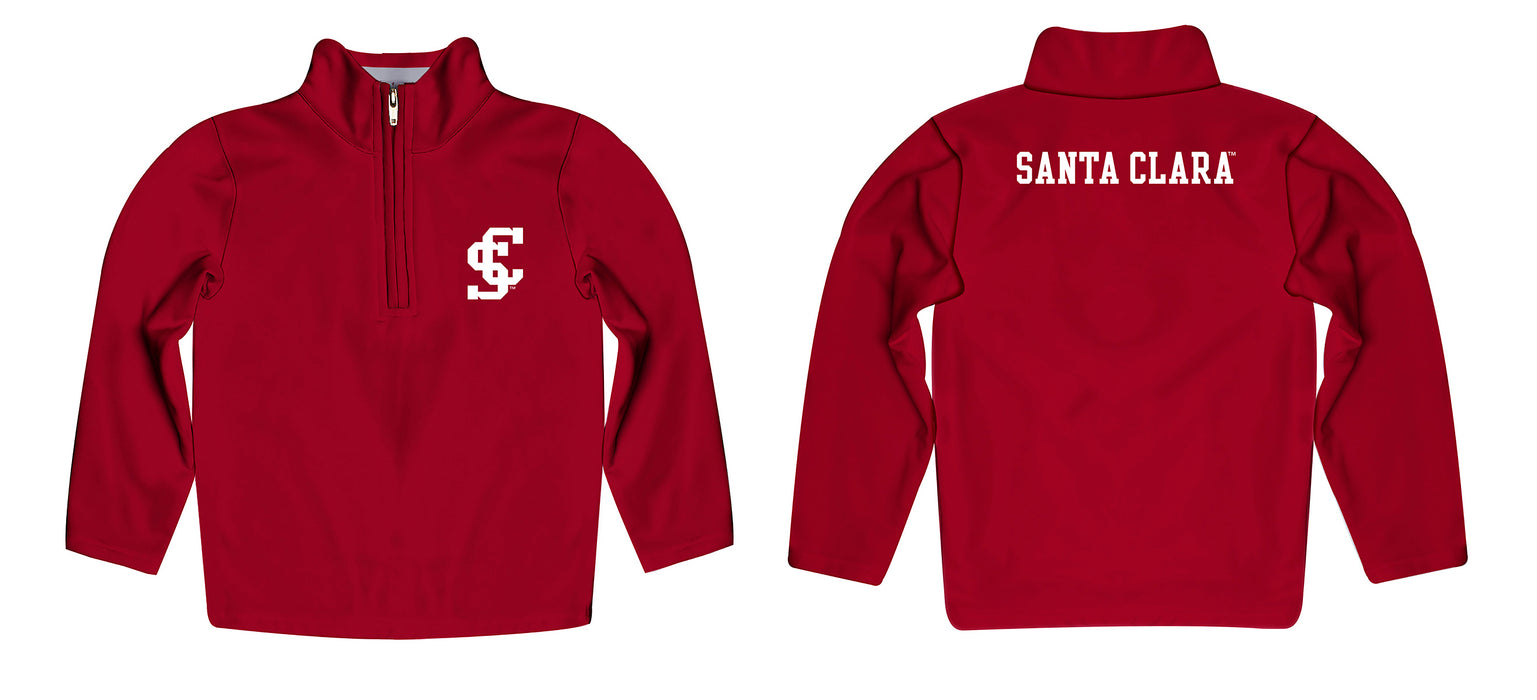 Santa Clara Broncos SCU Vive La Fete Game Day Solid Maroon Quarter Zip Pullover Sleeves - Vive La Fête - Online Apparel Store