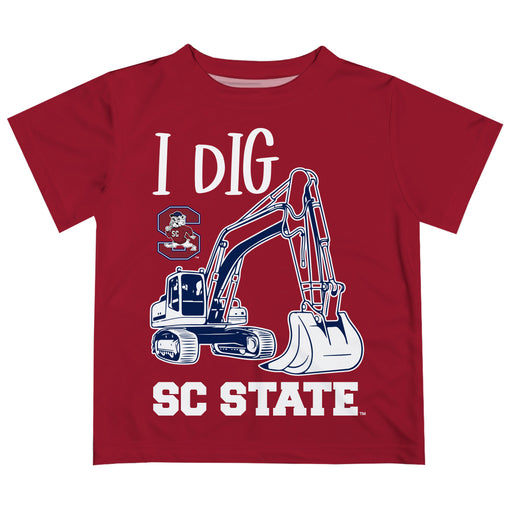 South Carolina State Bulldogs Vive La Fete Excavator Boys Game Day Red Short Sleeve Tee