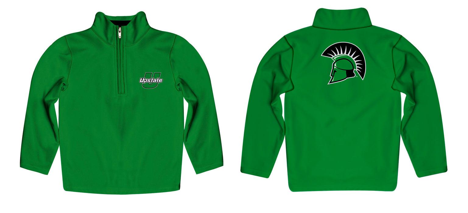 USC Upstate Spartans Vive La Fete Game Day Solid Green Quarter Zip Pullover Sleeves - Vive La Fête - Online Apparel Store
