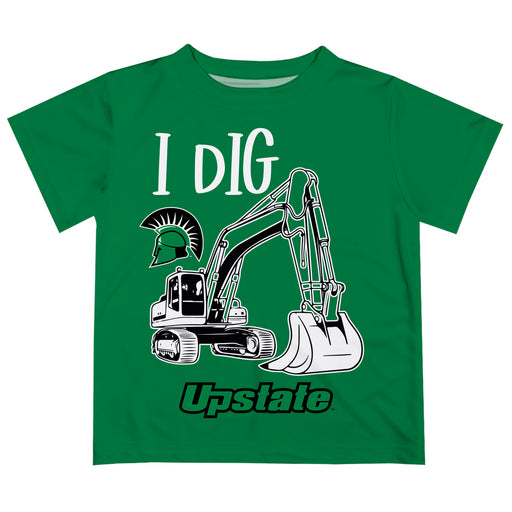 USC Upstate Spartans Vive La Fete Excavator Boys Game Day Green Short Sleeve Tee