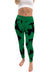 USC Upstate Spartans Vive La Fete Paint Brush Logo on Waist Women Green Yoga Leggings