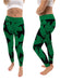 USC Upstate Spartans Vive La Fete Paint Brush Logo on Waist Women Green Yoga Leggings - Vive La Fête - Online Apparel Store