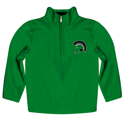 USC Upstate Spartans Vive La Fete Logo and Mascot Name Womens Green Quarter Zip Pullover