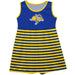 South Dakota State Jackrabbits Vive La Fete Girls Game Day Sleeveless Tank Dress Solid Blue Logo Stripes on Skirt