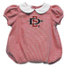 San Diego State University Aztecs SDSU Embroidered Red Cardinal Gingham Baby Bubble Short Sleeve