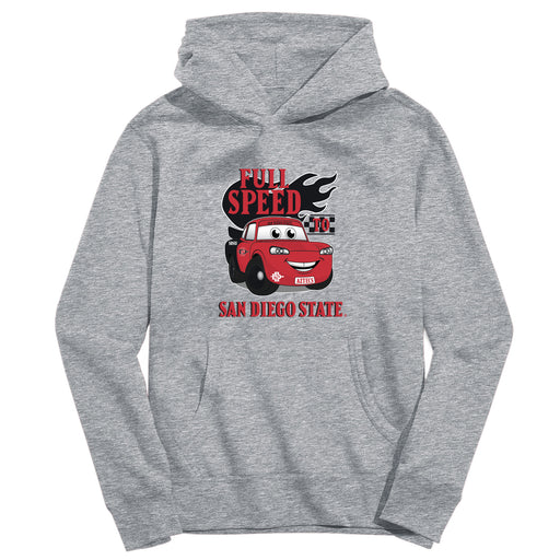San Diego State University Aztecs SDSU Full Speed Heather Grey Cotton Youth Hoodie