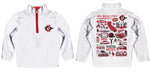 San Diego State University Aztecs SDSU Hand Sketched Vive La Fete Impressions Artwork White Boys Quarter Zip Pullover V1 - Vive La Fête - Online Apparel Store