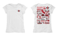 San Diego State Aztecs SDSU Hand Sketched Vive La Fete Impressions Artwork White Girls Cotton Short Sleeve Tee - Vive La Fête - Online Apparel Store