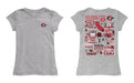 San Diego State Aztecs SDSU Hand Sketched Vive La Fete Impressions Artwork Grey Girls Cotton Short Sleeve Tee - Vive La Fête - Online Apparel Store