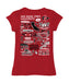 San Diego State Aztecs SDSU Hand Sketched Vive La Fete Impressions Artwork Red Girls Cotton Short Sleeve Tee - Vive La Fête - Online Apparel Store