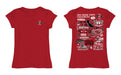 San Diego State Aztecs SDSU Hand Sketched Vive La Fete Impressions Artwork Red Girls Cotton Short Sleeve Tee - Vive La Fête - Online Apparel Store