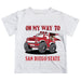 San Diego State University Aztecs SDSU Vive La Fete Monster Truck Boys Game Day White Short Sleeve Tee