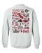 San Diego State Aztecs SDSU Hand Sketched Artwork Red Crewneck Sweatshirt for Women - Vive La Fête - Online Apparel Store