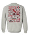 San Diego State Aztecs SDSU Hand Sketched Artwork Red Crewneck Sweatshirt for Women - Vive La Fête - Online Apparel Store