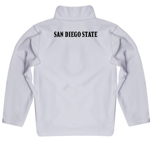 San Diego State Aztecs Vive La Fete Logo and Mascot Name Womens White Quarter Zip Pullover - Vive La Fête - Online Apparel Store