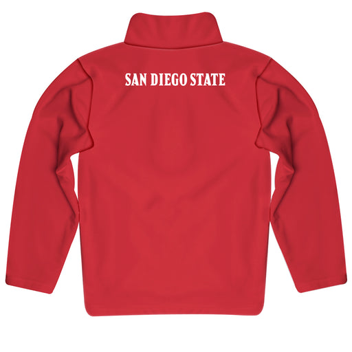 San Diego State Aztecs Vive La Fete Logo and Mascot Name Womens Red Quarter Zip Pullover - Vive La Fête - Online Apparel Store