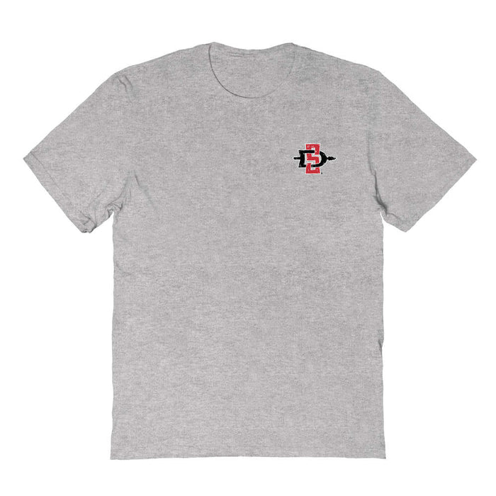San Diego State Aztecs SDSU Vive La Fete Impressions Artwork Grey Womens Cotton Tshirt