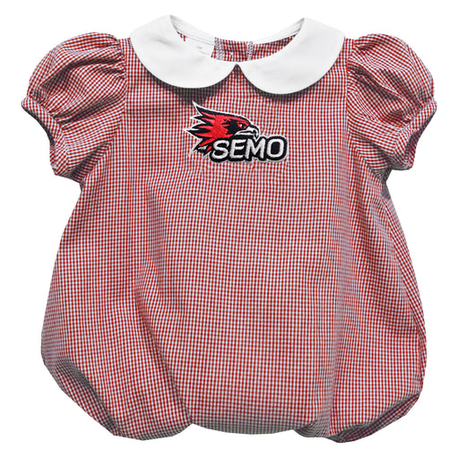 Southeast Missouri Redhawks Embroidered Red Cardinal Girls Baby Bubble Short Sleeve
