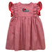 Southeast Missouri Redhawks Embroidered Cardinal Red Gingham Ruffle Dress