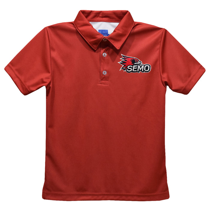 Southeast Missouri Redhawks Embroidered Red Short Sleeve Polo Box Shirt