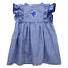 Seton Hall University Pirates Embroidered Royal Gingham Ruffle Dress