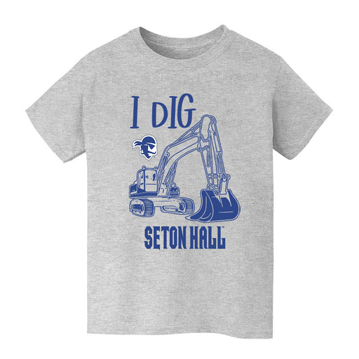 Seton Hall University Pirates Vive La Fete Excavator Heather Grey Cotton Short Sleeve Tee