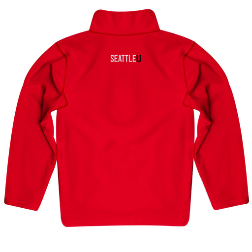 SeattleU Redhawks Vive La Fete Logo and Mascot Name Womens Red Quarter Zip Pullover - Vive La Fête - Online Apparel Store