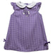 Stephen F. Austin University SFA Lumberjacks Embroidered Purple Gingham A Line Dress
