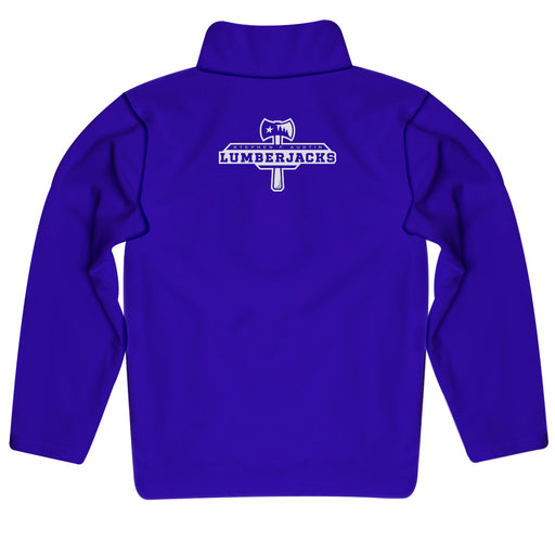 Stephen F. Austin University SFA Lumberjacks Vive La Fete Game Day Solid Purple Quarter Zip Pullover Sleeves - Vive La Fête - Online Apparel Store