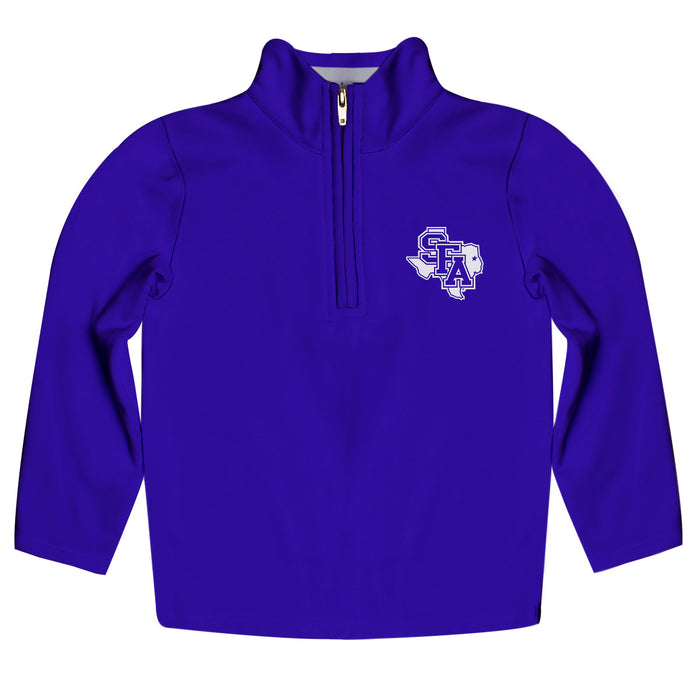 Stephen F. Austin University SFA Lumberjacks Vive La Fete Game Day Solid Purple Quarter Zip Pullover Sleeves