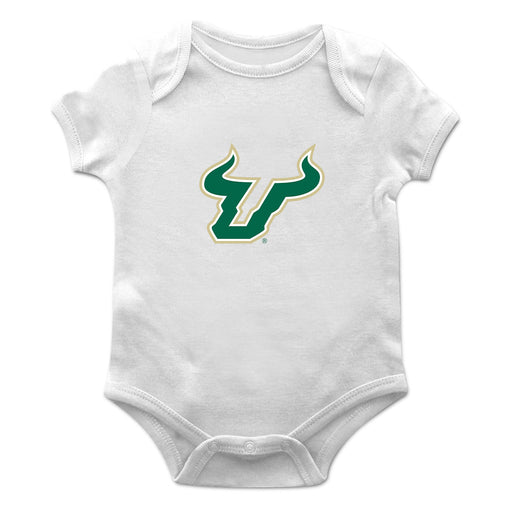 South Florida Bulls USF Cotton Short Sleeve Bodysuit White