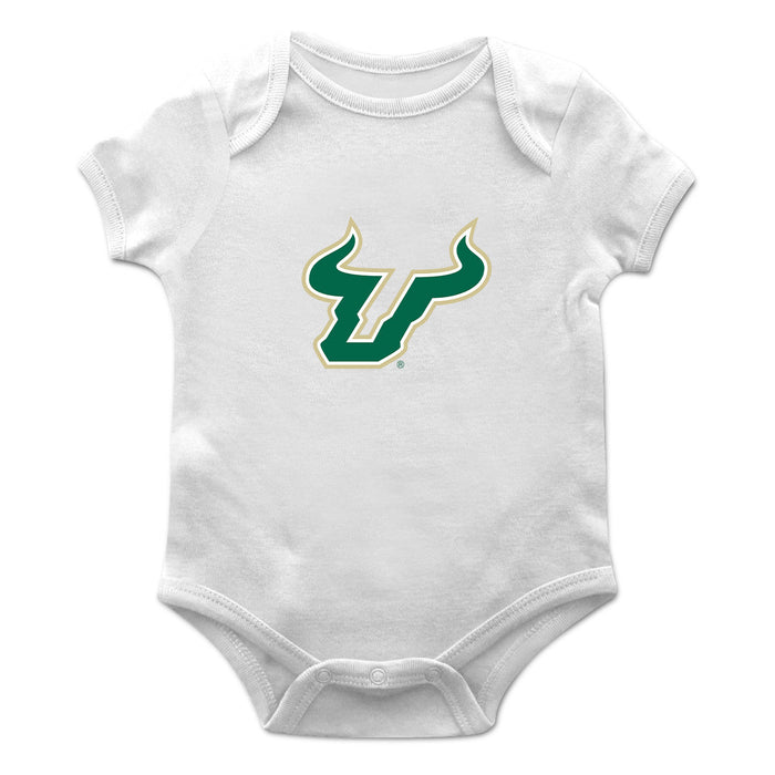 South Florida Bulls USF Cotton Short Sleeve Bodysuit White