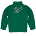 South Florida Bulls USF Vive La Fete Game Day Solid Green Quarter Zip Pullover Sleeves - Vive La Fête - Online Apparel Store